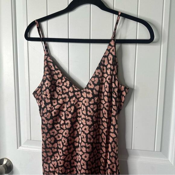 Club L London Asos leopard pink low back cami sleeveless maxi dress size 12 - Picture 3 of 8